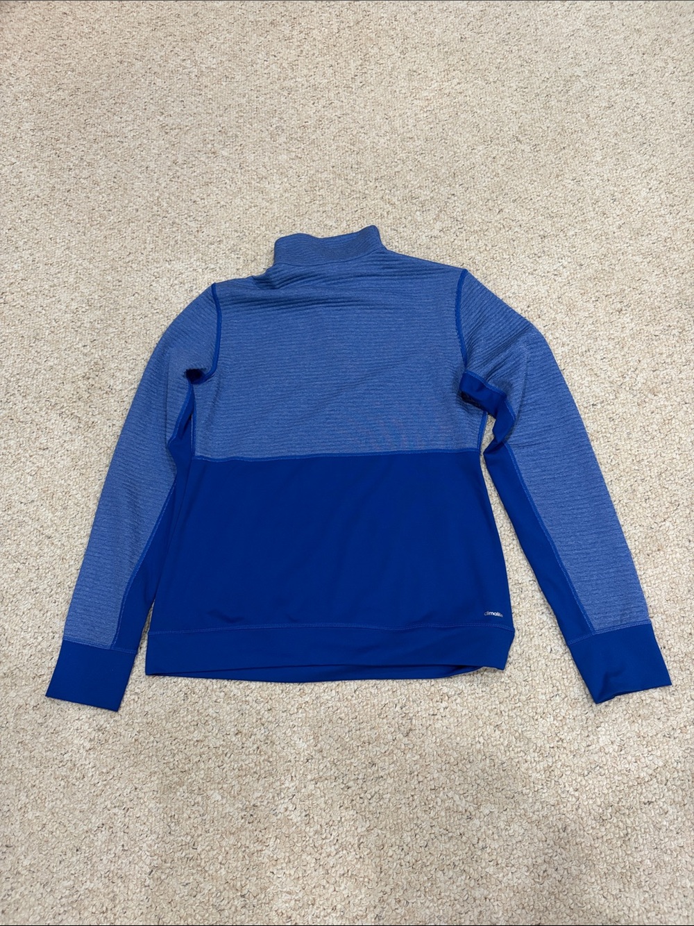 adidas Blue and Yellow Golden State Warriors Quarter-Zip Pullover - Picture 3 of 3